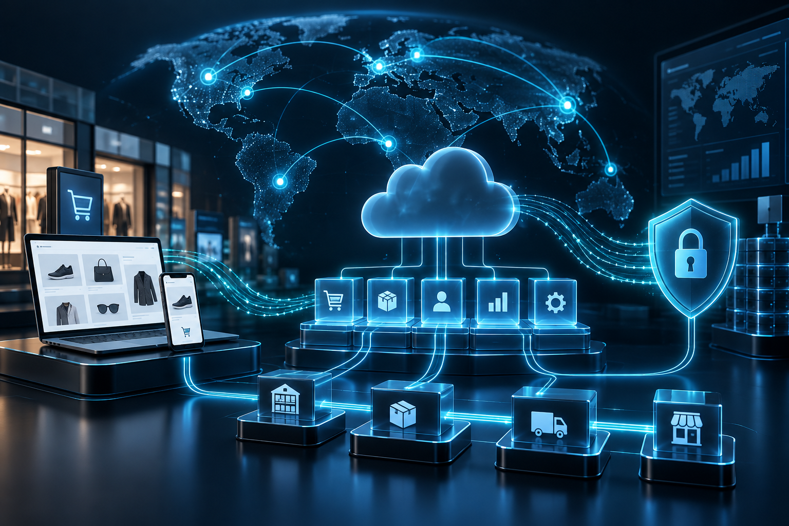 Digital transformation for a retail & ecommerce organisation: CYVERRA led a comprehensive digital transformation to replace a rigid monolithic commerce platform with a modular, headless architecture. The programme unified cross-channel merchandising, inventory visibility, and checkout workflows across ten international markets.