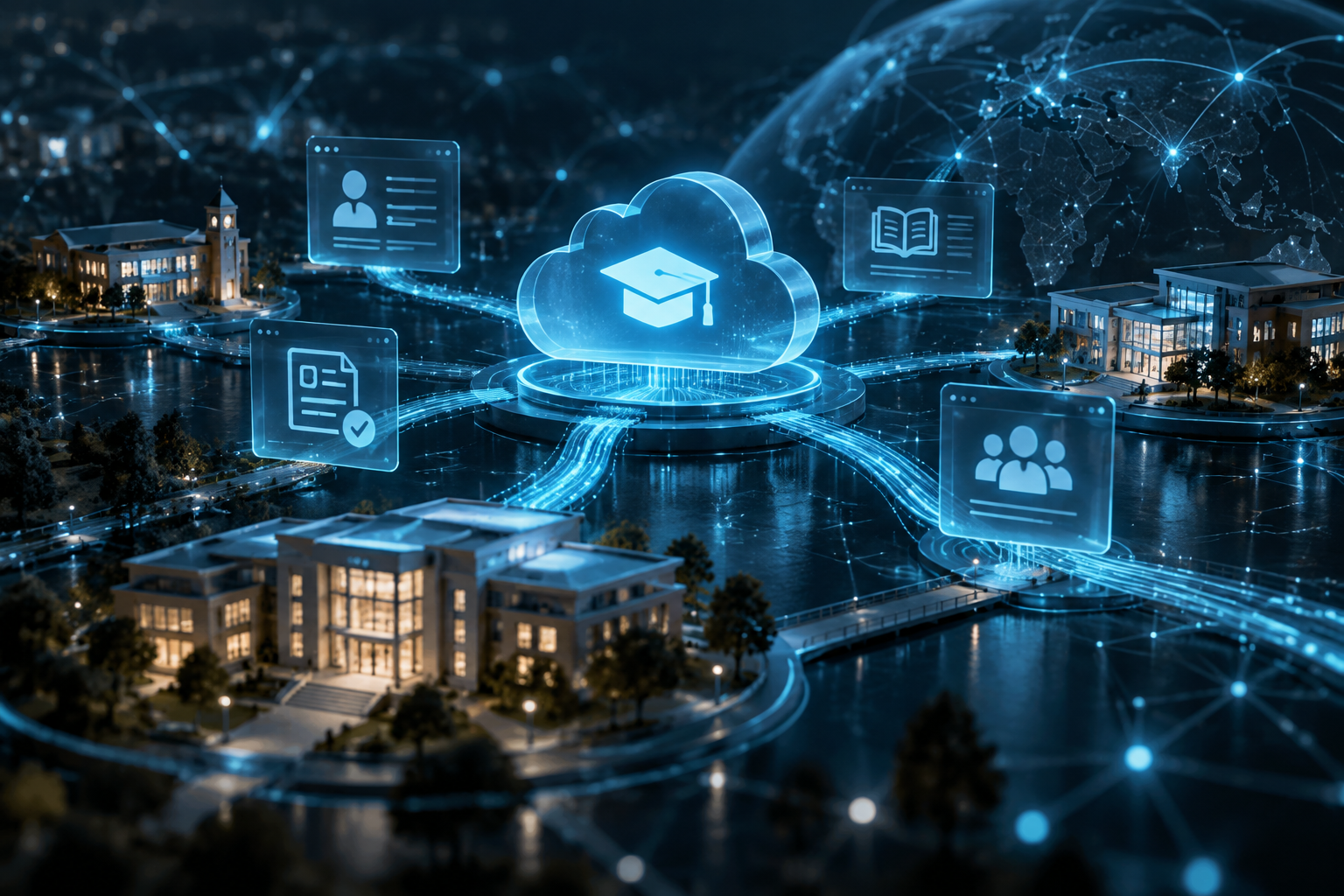 Digital transformation for a education organisation: CYVERRA VERIDION GROUP delivered an enterprise-grade digital learner ecosystem unifying admissions, course administration, and multi-campus support services. The transformation replaced fragmented legacy portals with a scalable self-service platform supporting over 45,000 active students.