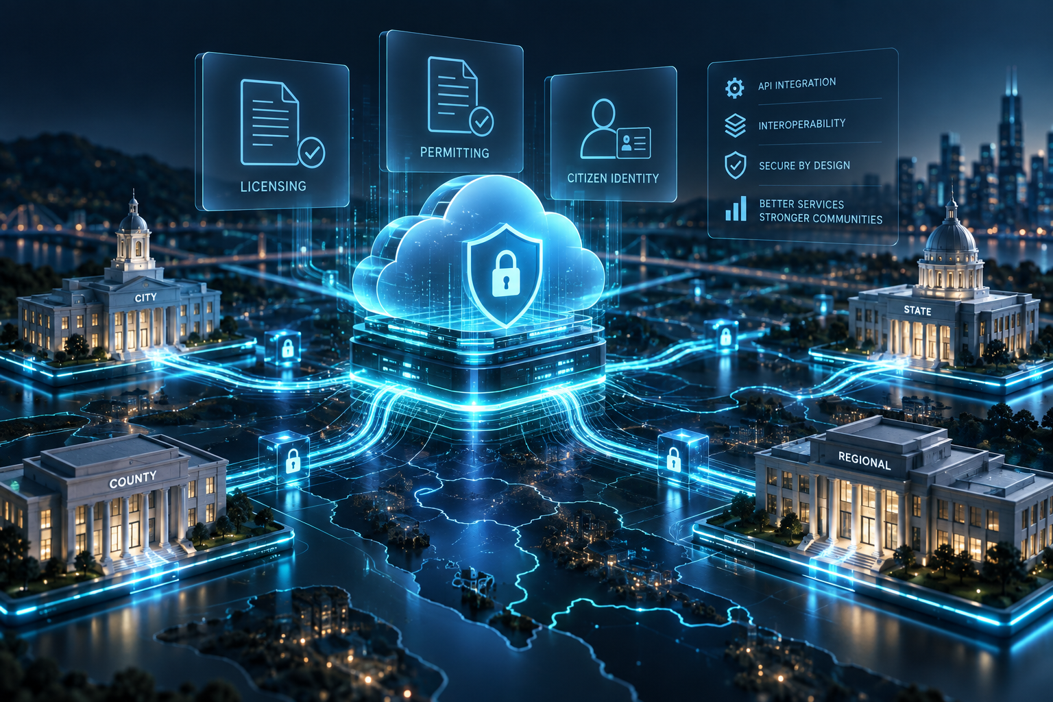 Digital transformation for a public sector organisation: CYVERRA VERIDION GROUP architected a unified digital service delivery platform consolidating fragmented municipal licensing, permitting, and citizen identity workflows. The modernised solution eliminated manual backlogs and established secure, API-driven interoperability across regional administrative bodies.