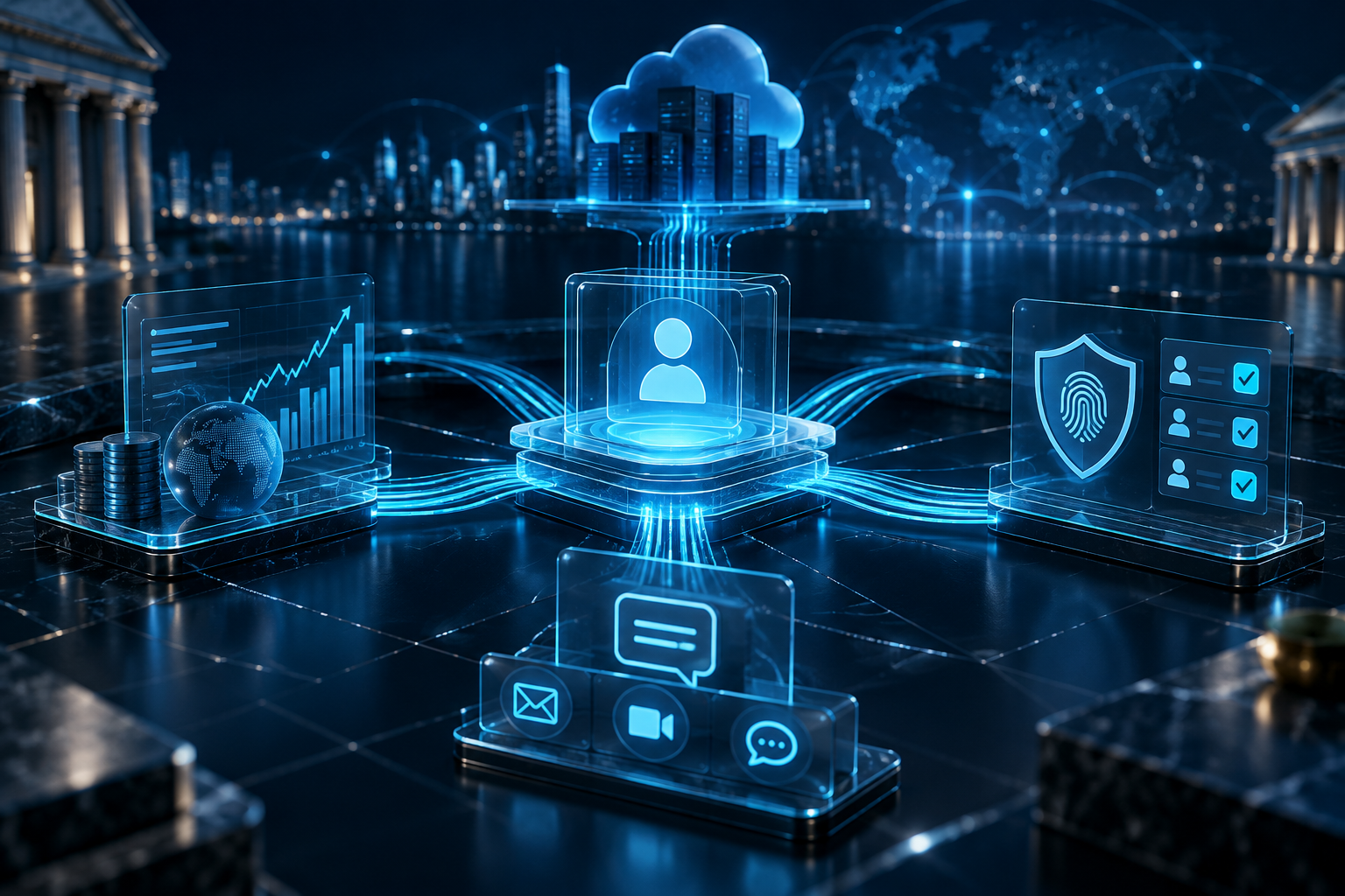 CRM platform for a financial services organisation: CYVERRA architected and deployed a unified wealth CRM platform integrating portfolio telemetry, KYC workflows, and advisory communications. The solution eliminated fragmented client records and accelerated high-net-worth client onboarding.